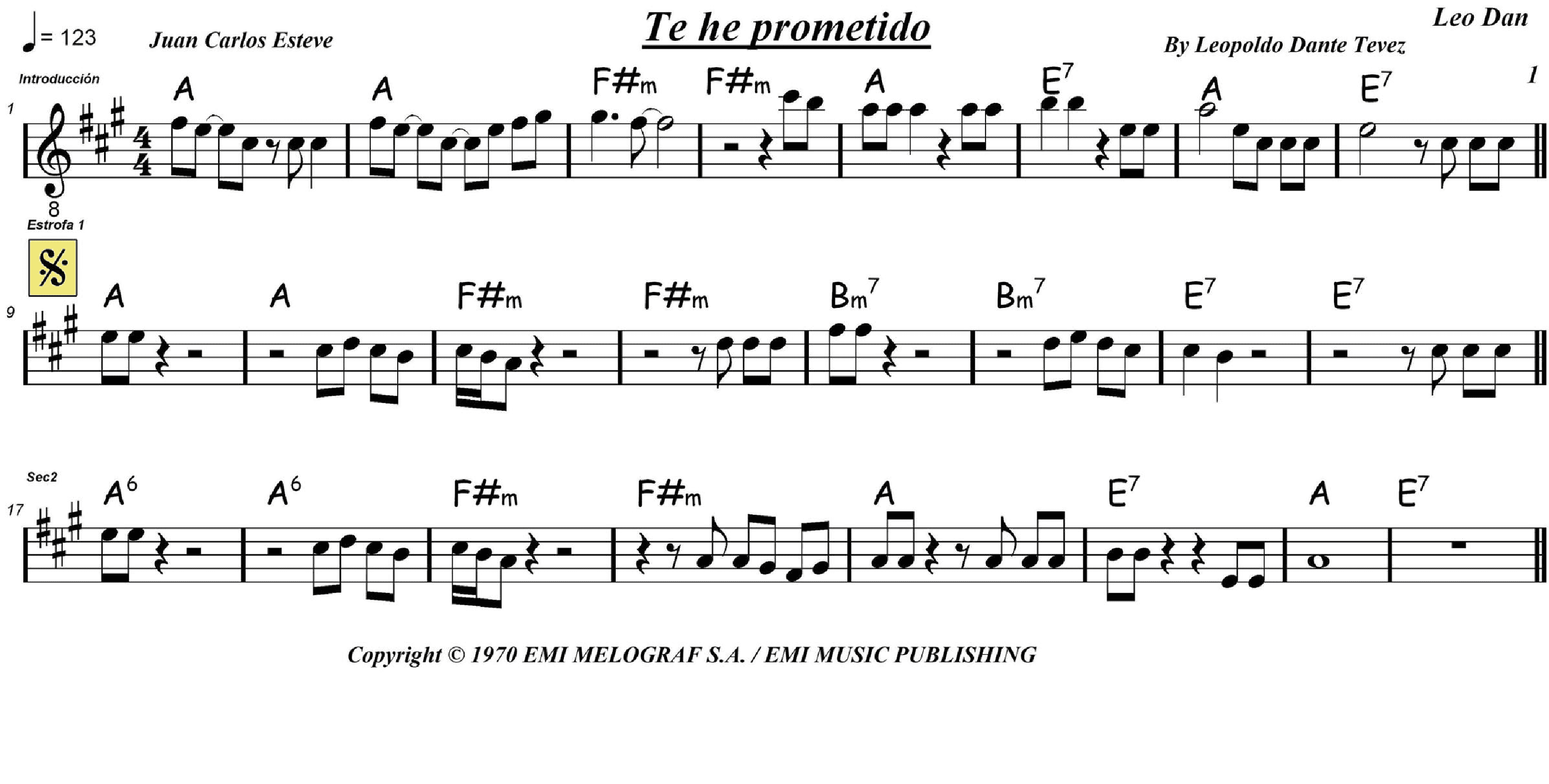 Te He Prometido (arr. juan carlos esteve / Gran Coda)