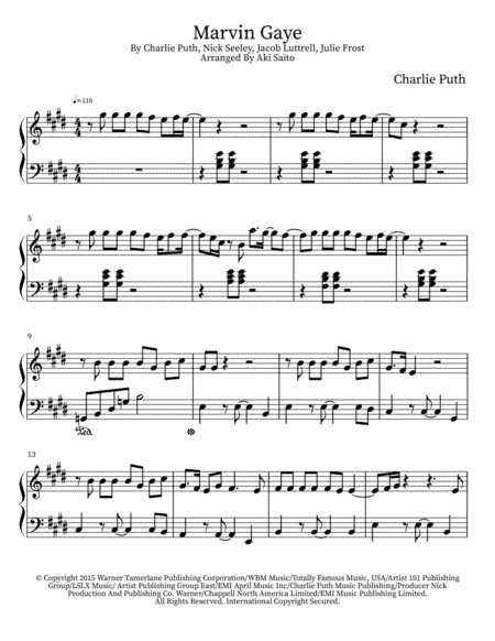 Marvin Gaye (arr. Aki Saito)