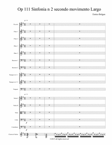 Op 111 Sinfonia n 2 secondo movimento Largo
