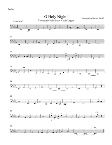 Oh Holy Night for Solo Trombone, Brass Choir and Organ (arr. Darren Sheriff)