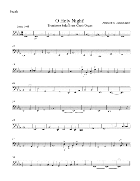 Oh Holy Night for Solo Trombone, Brass Choir and Organ (arr. Darren Sheriff)