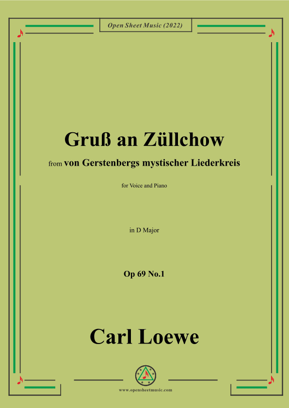 Loewe-Gruß an Züllchow,Op 69 No.1,in D minor (arr. OSM Press)