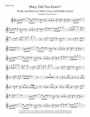Mary, Did You Know? (arr. Kevin Busse)
