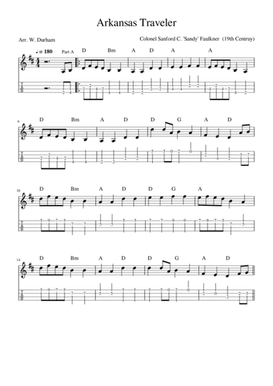 Arkansas Traveler - Ukulele (arr. W. Durham)