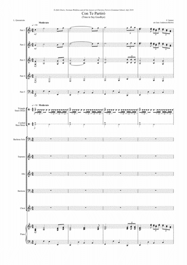 Con Te Partiro (time To Say Goodbye) (arr. Jane Anderson-Brown)