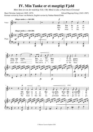 Min Tanke er et mægtigt Fjeld [Medium Voice; Key: Dm] (arr. Maxence Lasserre-Engberts)