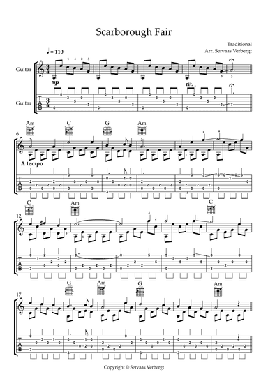 Scarborough Fair (arr. Servaas Verbergt)