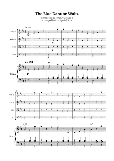 The Blue Danube Waltz (arr. Rodrigo Faleiros)