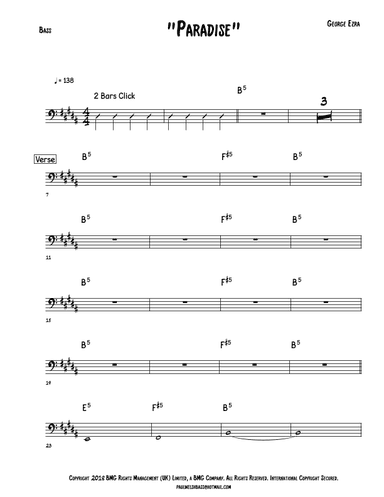 Paradise (arr. P Welsh)