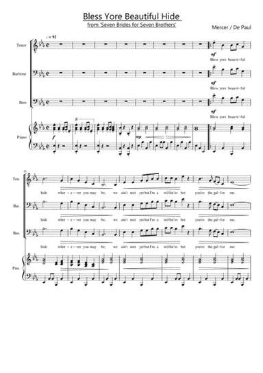 Bless Yore Beautiful Hide (arr. Tom Potten)