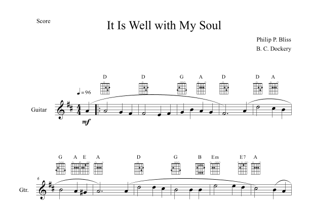 It Is Well with My Soul (Guitar Solo or Duet) (arr. B. C. Dockery)