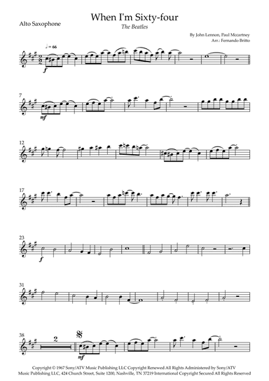 When I'm Sixty-four (arr. Fernando Britto)