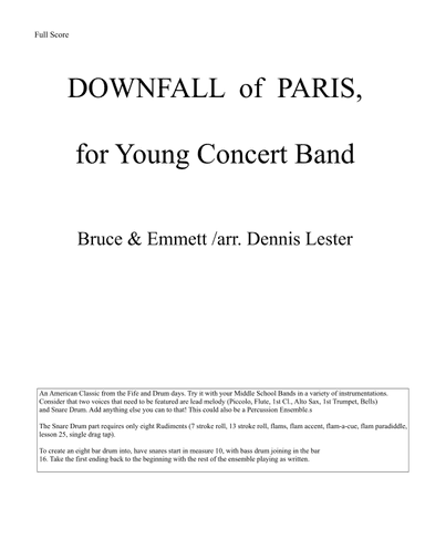Downfall of Paris (arr. Dennis Lester)