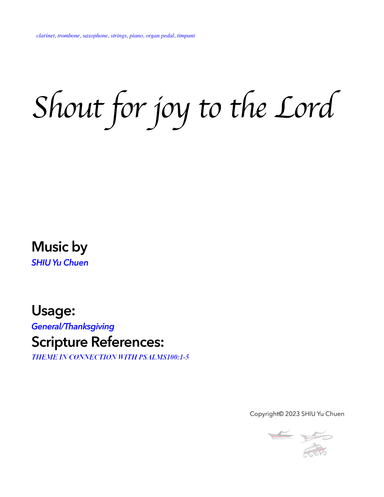 Shout for joy to the Lord