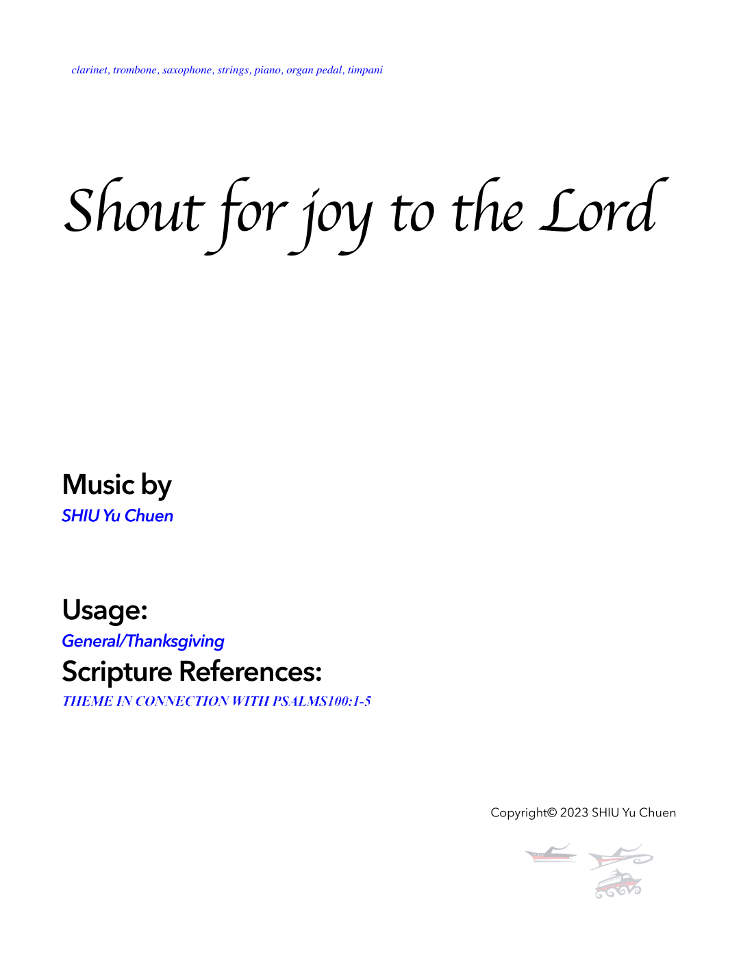 Shout for joy to the Lord