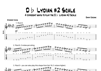 Db Lydian #2 Scale (4 Ways to Play)