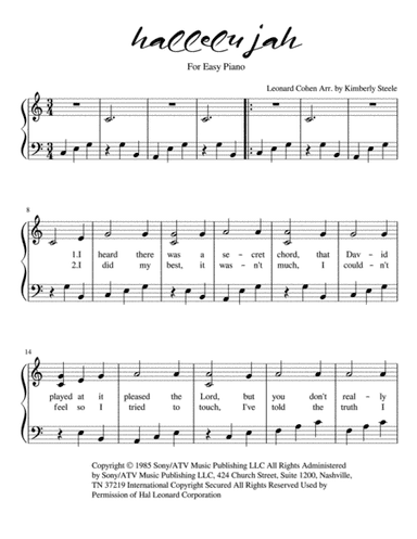 Hallelujah (arr. Kimberly Steele)