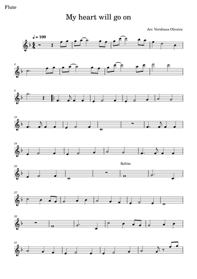 My Heart Will Go On (love Theme From 'titanic') (arr. Veridiana Oliveira)