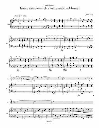 Tema y variaciones sobre una canción de Albarrán