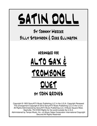 Satin Doll (arr. John Groves)