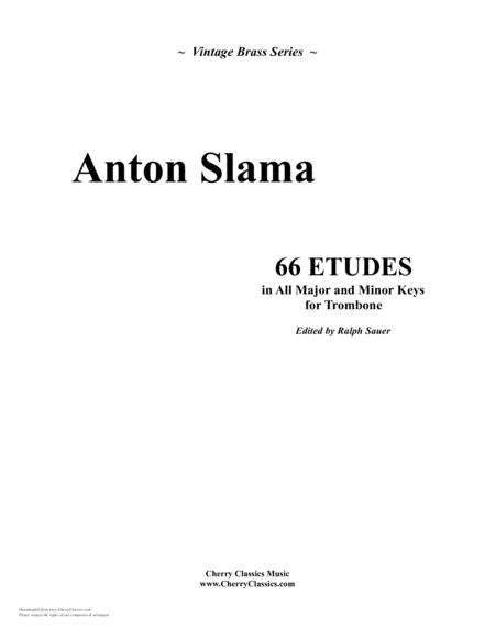 66 Etudes in all Major and Minor Keys for Trombone (arr. Sauer, Ralph)