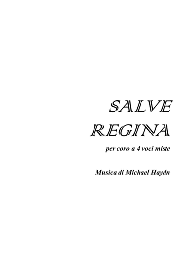 SALVE REGINA - Michael.Haydn - Mottetto for SATB Choir