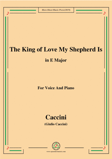 Shelley-The King of Love My Shepherd Is,in E Major,for Chours&Pno (arr. MSM)