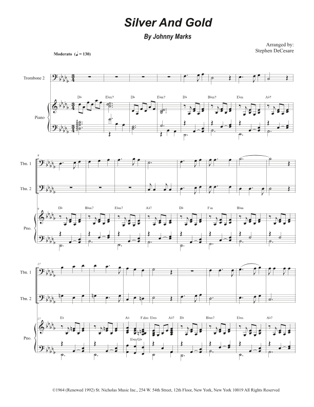 Silver And Gold (arr. Stephen DeCesare)