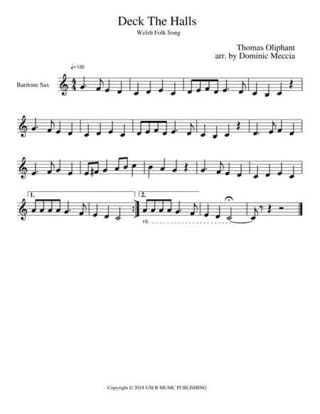 Deck The Halls (arr. Dominic Meccia)