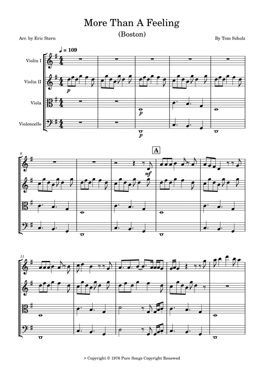 More Than A Feeling (arr. Eric Stern)