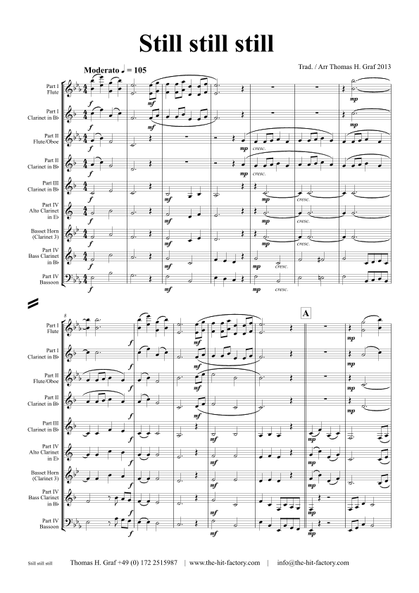 Still Still Still - Christmas song - Woodwind Ensemble (arr. Thomas Graf)