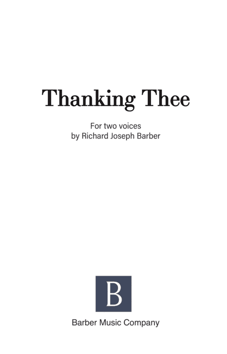 Thanking Thee