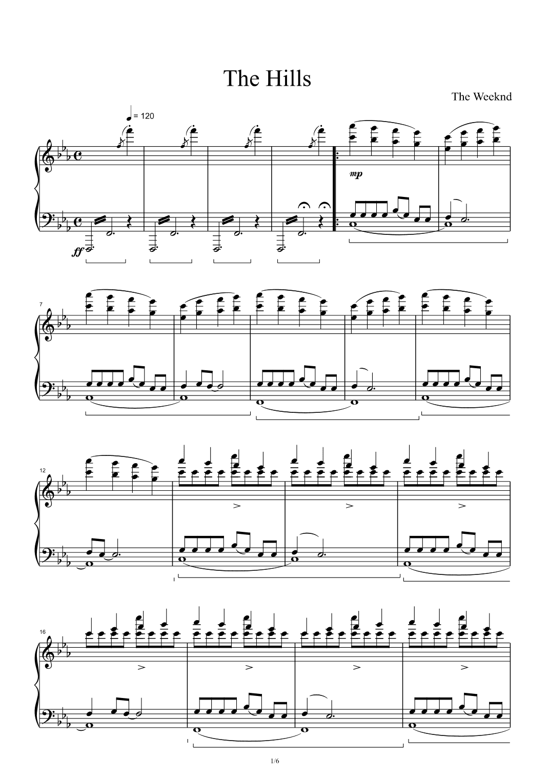 The Hills (arr. The Weeknd)