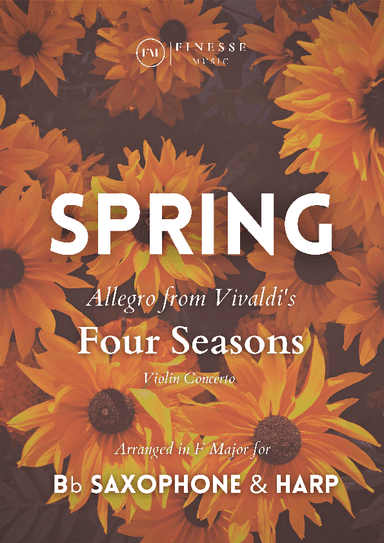 DUET - Four Seasons Spring (Allegro) for Bb SAX  and PEDAL HARP - F Major (arr. Ivan de Andrade)