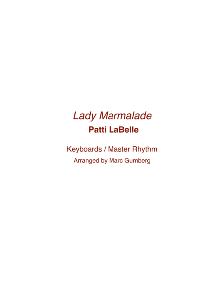Lady Marmalade (arr. Marc Gumberg)