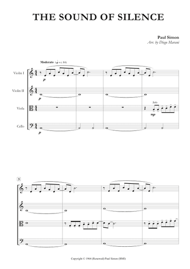 The Sound Of Silence (arr. Diego Marani)