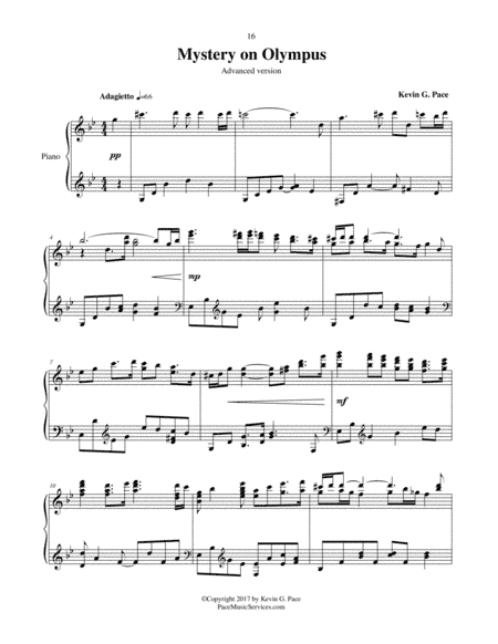 Mystery on Olympus (Professional version) - original piano solo