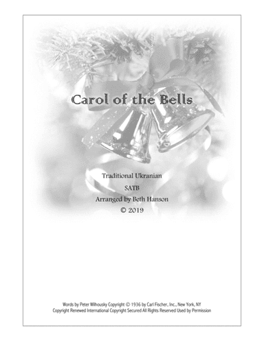 Carol of the Bells (arr. Beth Hanson)