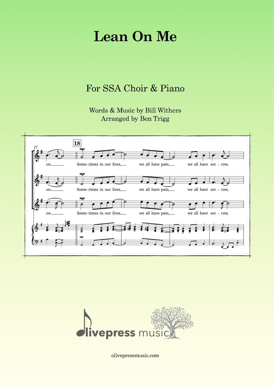 Lean On Me (arr. Ben Trigg)