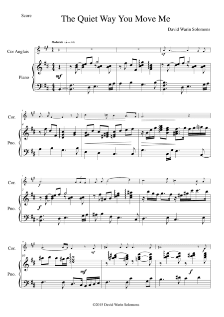 The Quiet Way You Move Me for cor anglais and piano