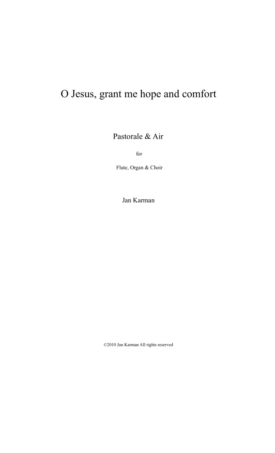 Pastorale & Air, Music for Advent