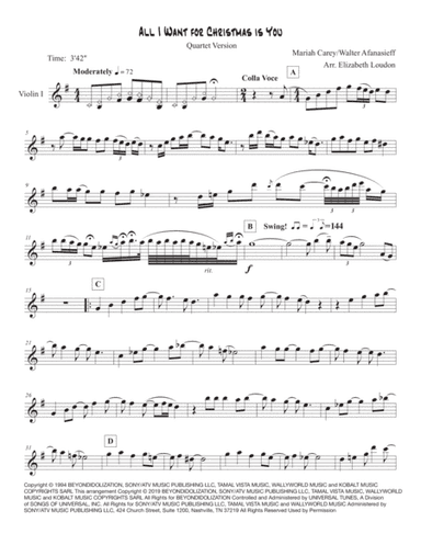 All I Want For Christmas Is You (arr. Elizabeth Loudon)