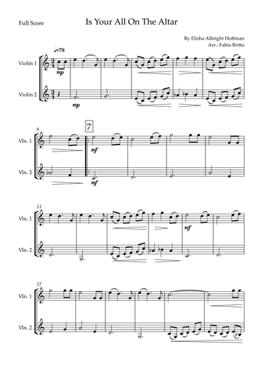 Is Your All On The Altar? (arr. Fabio Britto)