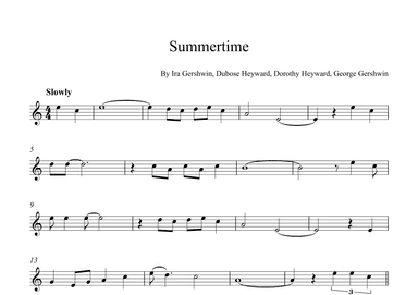Summertime (arr. Alex Nunes Rodrigues)