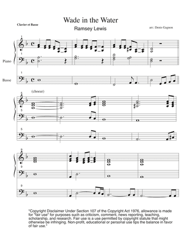 Wade In The Water (arr. D. Gagnon)