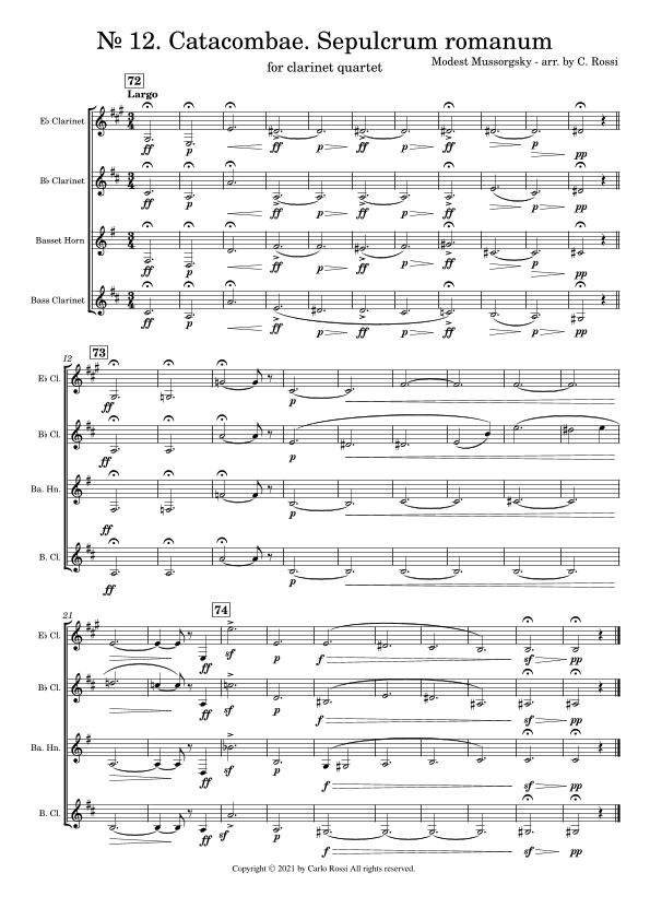 Pictures at an Exibition - Catacombae (Sepulcrum romanum) (arr. Carlo Rossi)