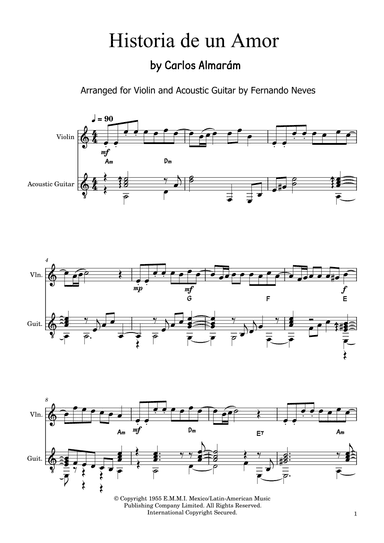 Historia De Un Amor (arr. Fernando Neves)