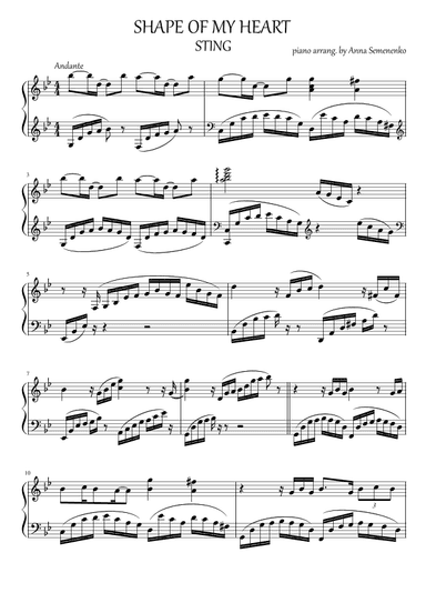 Shape Of My Heart (arr. Anna Semenenko)