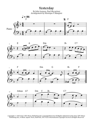Yesterday (arr. Henrique F Mangoni)