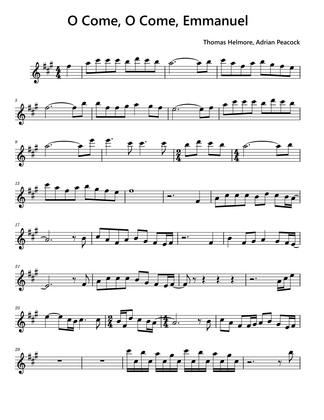 O Come, O Come Emmanuel (arr. Funtom)